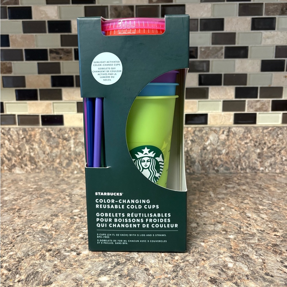 Starbucks Color-Changing Cold Cups - Pink and Lime